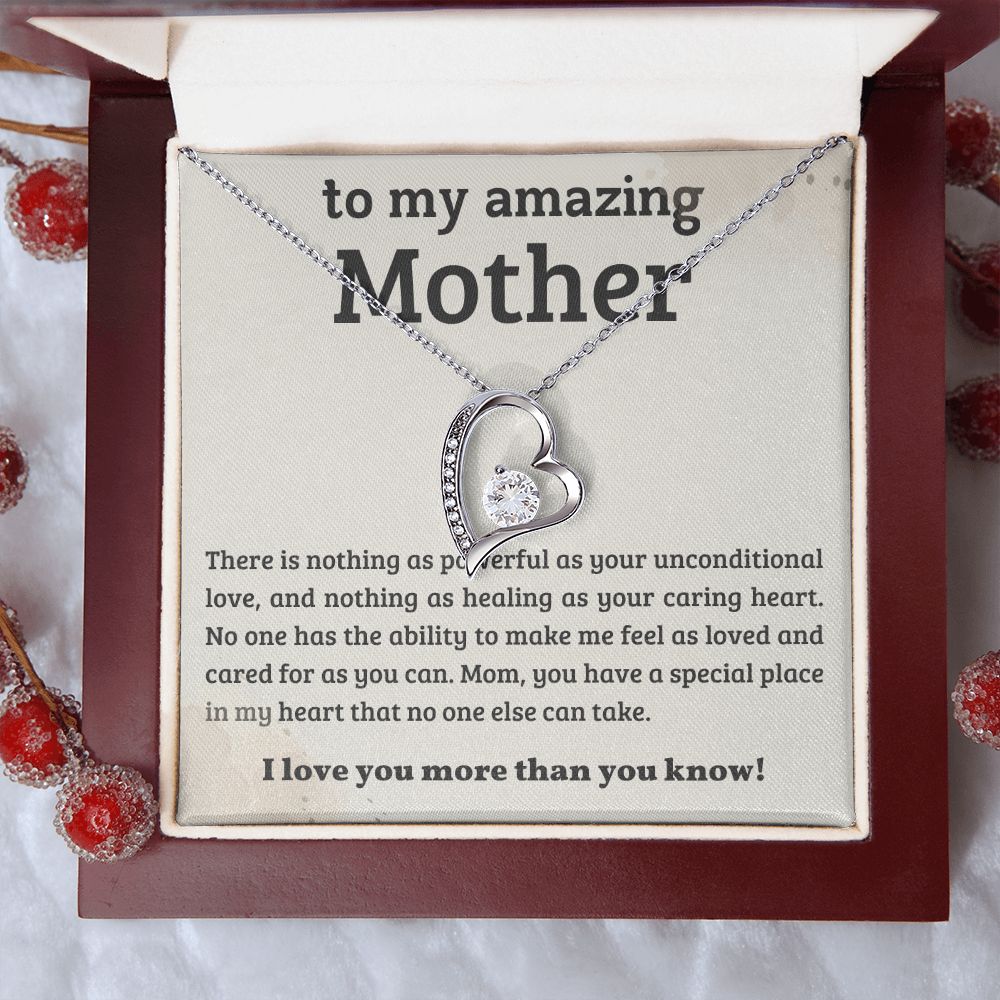 Mother - Nothing Is As Powerful As Your Unconditional Love - Forever Love Necklace