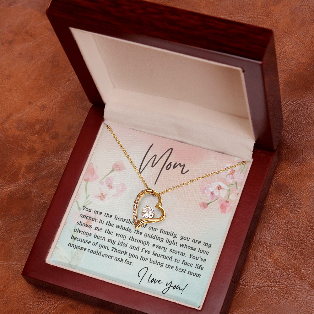 Mom - You Are The Heartbeat Of Our Family - Forever Love Necklace