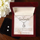 Soulmate - You And I, We Were Meant To Be Eternal Hope Necklace With CZ Earrings