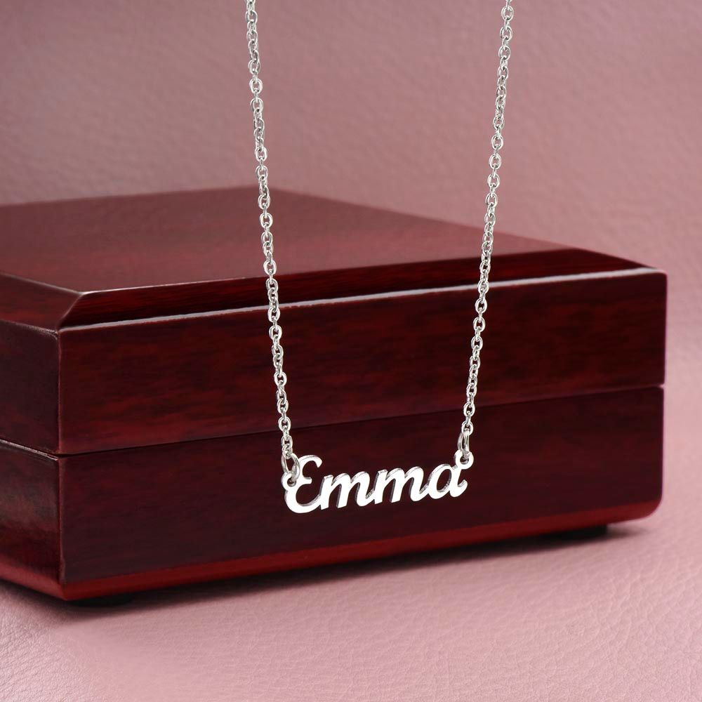 Daughter - You're Never Out of My Heart And Mind - Personalized Name Necklace