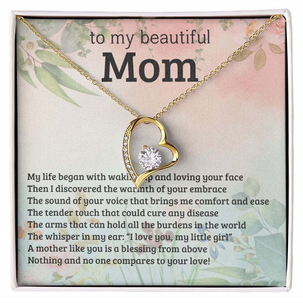Mom - A Mother Like You Is A Blessing From Above - Forever Love Necklace